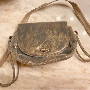 Gold Snake skin STUART WEITZMAN cross body purse •basically new, great condition